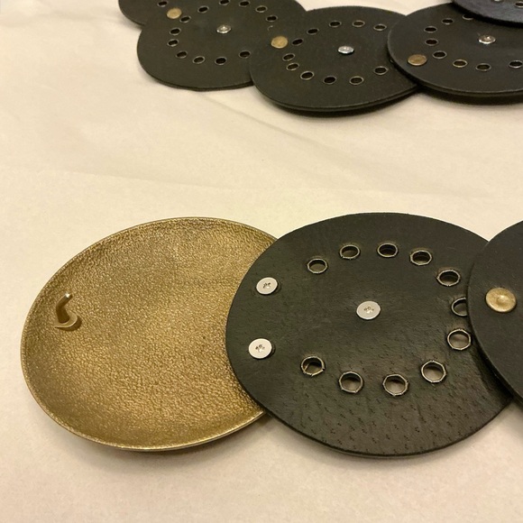 Womans Western Cowgirl Turquoise and Black Chunky Disc Belt Adjustable  OS - Picture 9 of 9